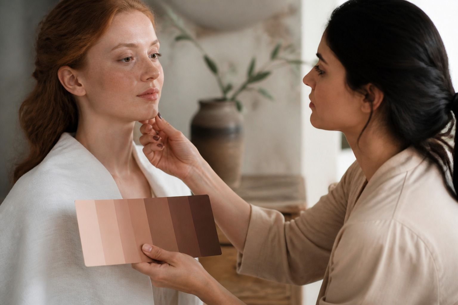 A range of complexion descriptions shown as approximate color references